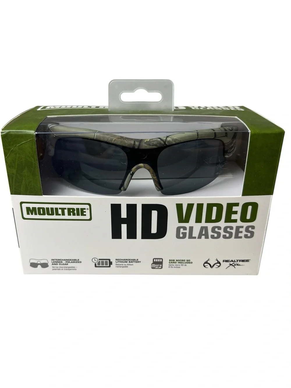Moultrie HD Video Glasses - Camo Frame with Dark Lenses